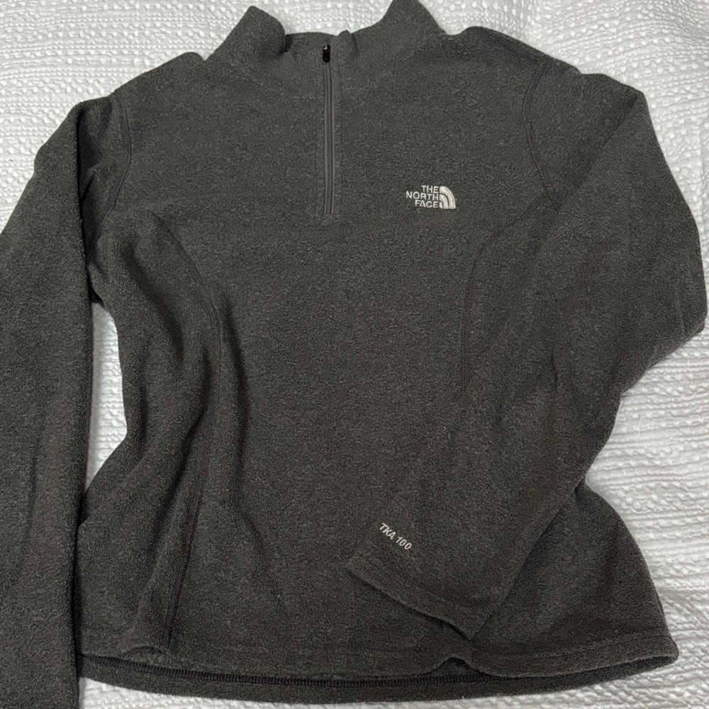 The North Face Woman’s Dark Gray Zip-Up Fleece
